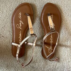 American Rag rose gold Sandals. Size 6.5